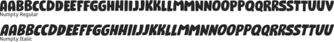 Numpty Font Preview