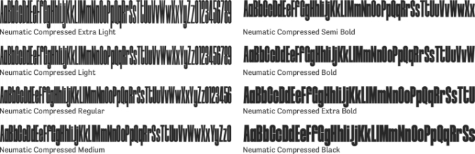 Neumatic Compressed Font Preview
