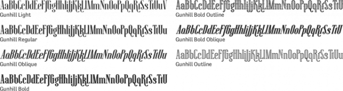 Gunhill Font Preview