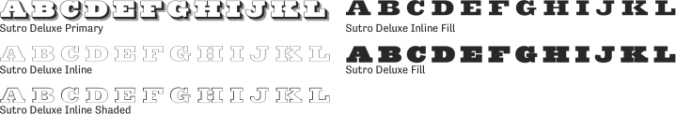 Sutro Deluxe Font Preview