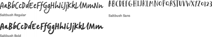 Saltbush Font Preview