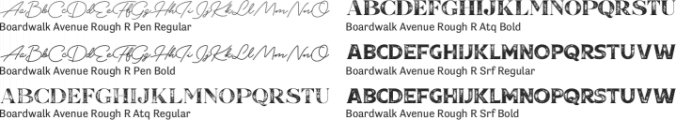 Boardwalk Avenue Rough Font Preview