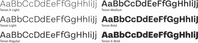 Tenon Font Preview