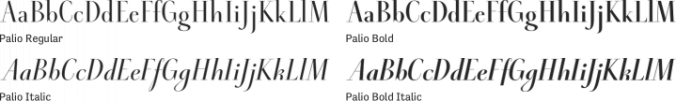 Palio Font Preview