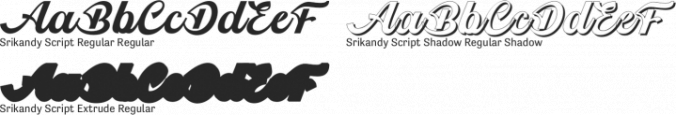 Srikandy Script Font Preview