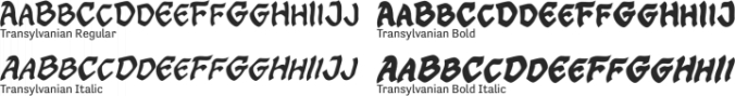 Transylvanian Font Preview