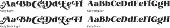 Kaoly Font Preview