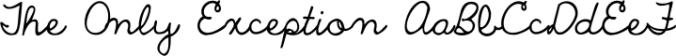 The Only Exception Font Preview