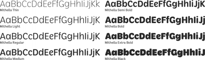 Mithella Font Preview