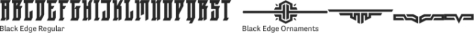 Black Edge Font Preview