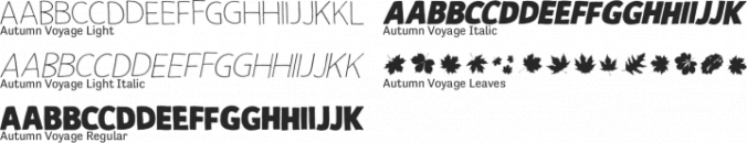 Autumn Voyage font download