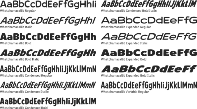 Whatchamacallit Font Preview