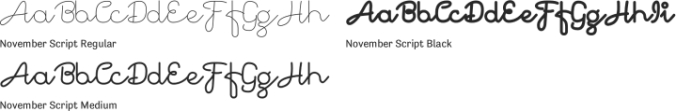November Script Font Preview
