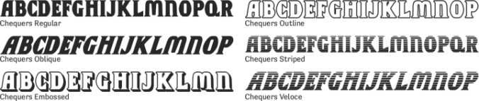 Chequers Font Preview