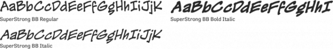 Super Strong Font Preview