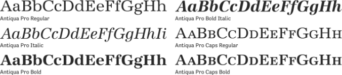 Antiqua Pro Font Preview