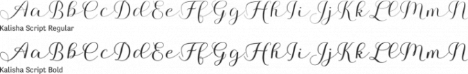 Kalisha Script Font Preview