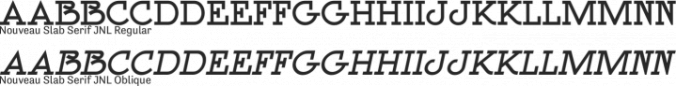 Nouveau Slab Serif JNL Font Preview
