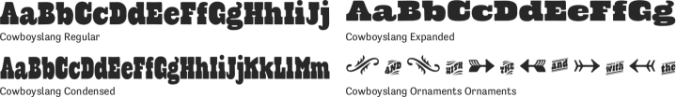 Cowboyslang Font Preview
