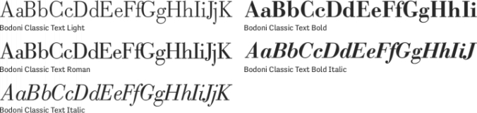 Bodoni Classic Text font download