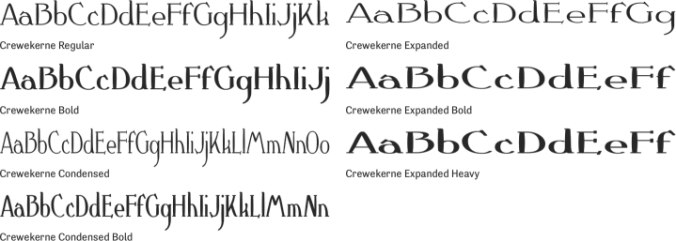 Crewekerne Font Preview