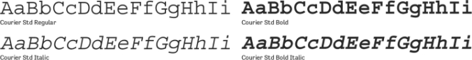 Courier Std Font Preview