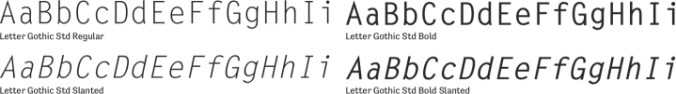 Letter Gothic Std font download