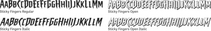 Sticky Fingers Font Preview
