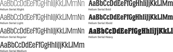Helium Serial Font Preview