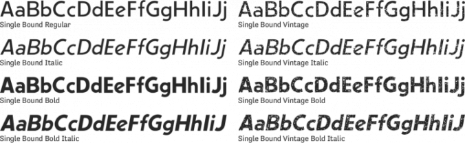 Single Bound Font Preview