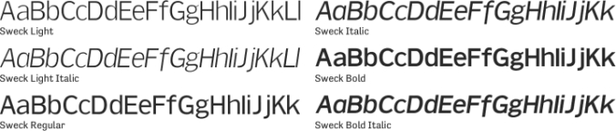 Sweck Font Preview