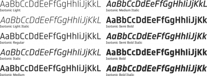 Isotonic Font Preview
