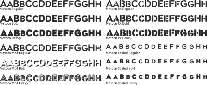 Metcon Font Preview