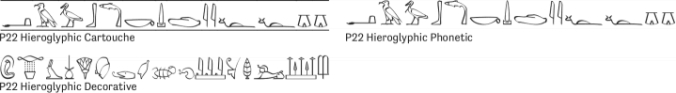 P22 Hieroglyphic Font Preview