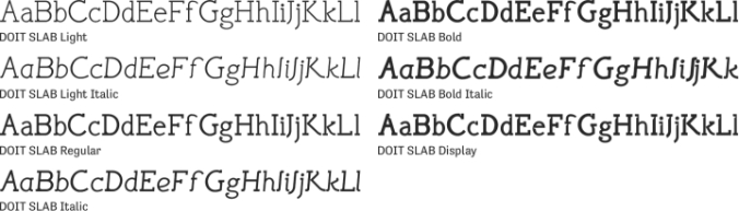 DOIT SLAB Font Preview