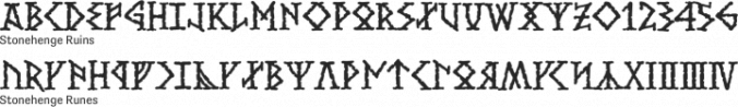 Stonehenge Font Preview