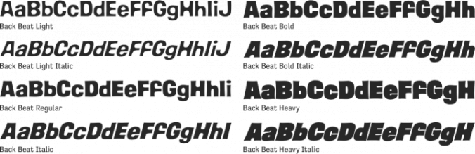 Back Beat Font Preview