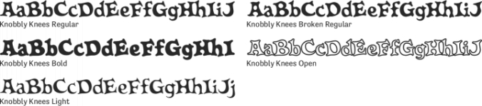 Knobbly Knees Font Preview