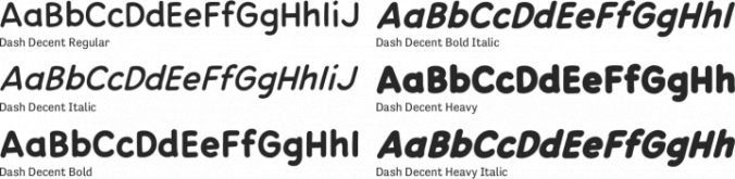 Dash Decent Font Preview