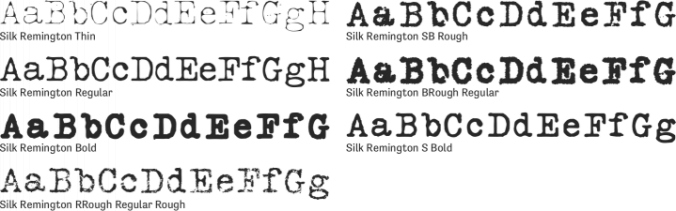 Silk Remington Font Preview