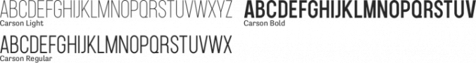 Carson Font Preview
