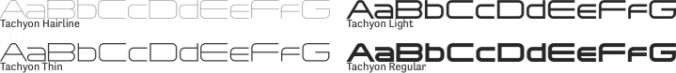 Tachyon Font Preview