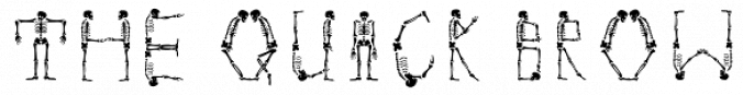 Skeleton Alphabet Font Preview