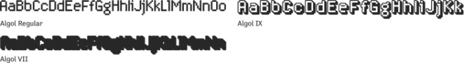 Algol Font Preview