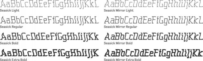 Seasick Font Preview