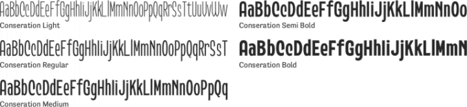 Conseration Font Preview