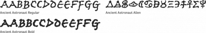 Ancient Astronaut Font Preview