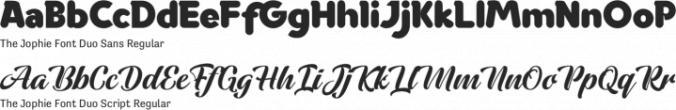 The Jophie Font duo Font Preview