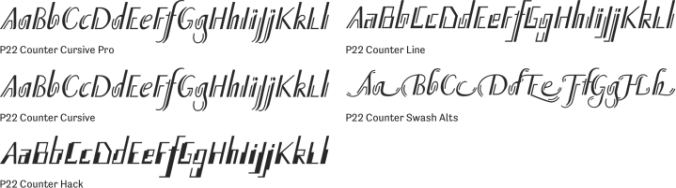 P22 Counter Font Preview