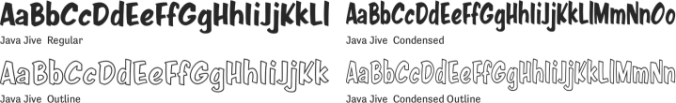 Java Jive Font Preview